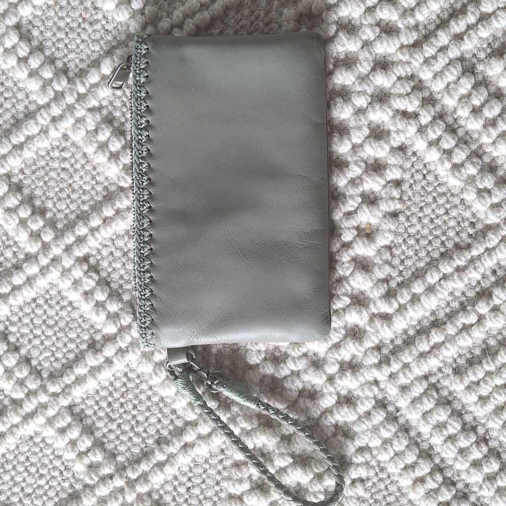 The Sak leather Vita wristlet clutch